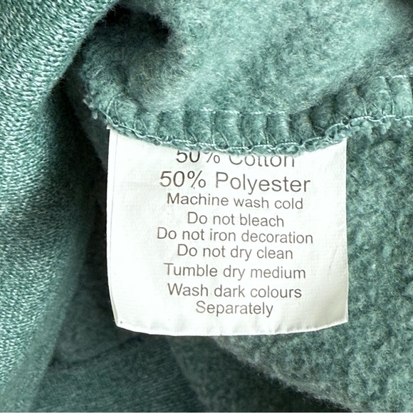 University of Cambridge Crewneck Sweatshirt Green Embroidered Crest Logo Sz L - Picture 9 of 15